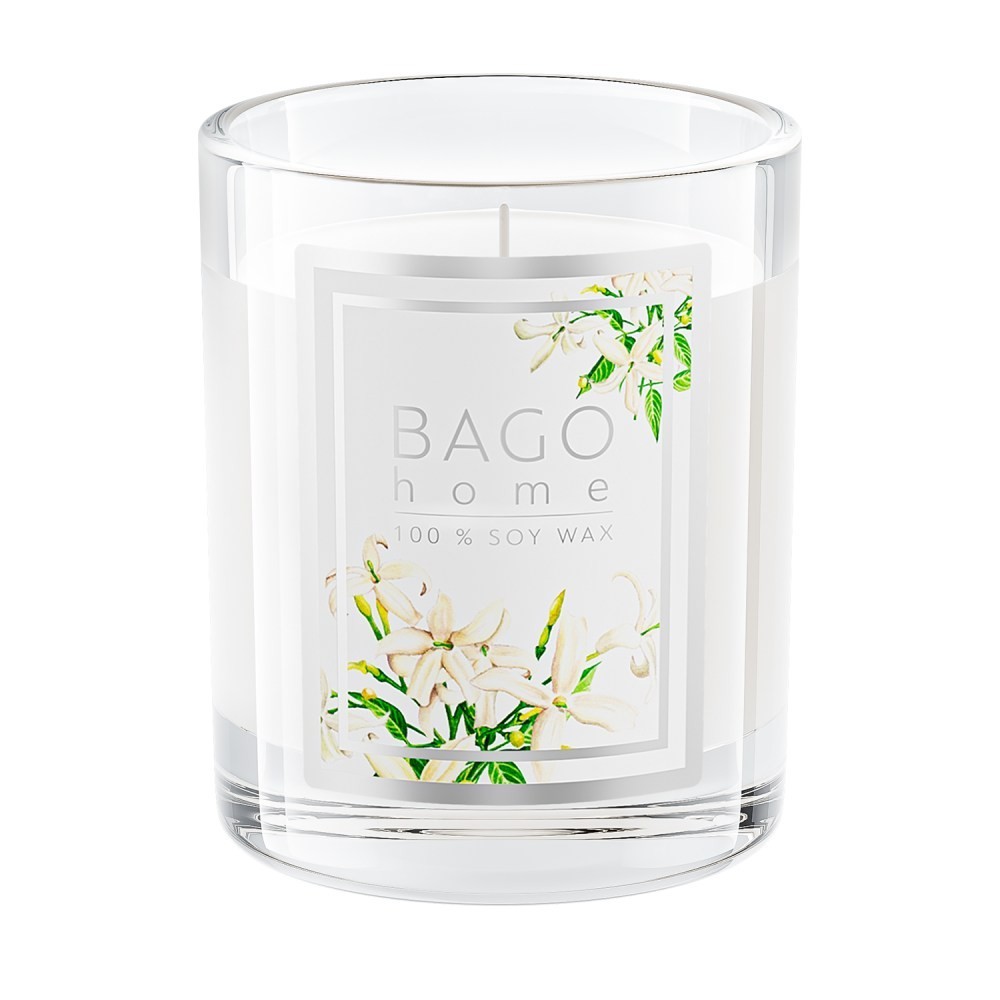 Белый жасмин BAGO home ароматическая свеча 85 г  