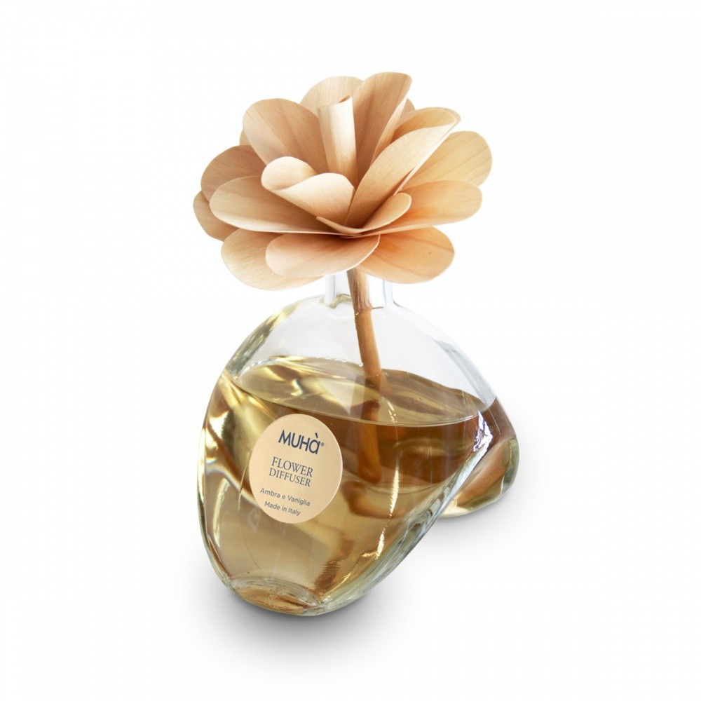 Амбра и ваниль Muha` ароматический диффузор с цветком 400 мл  