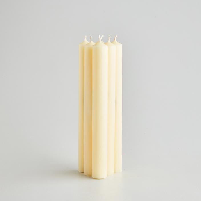 Классические свечи St Eval candle 20 см бежевые набор 6 шт  