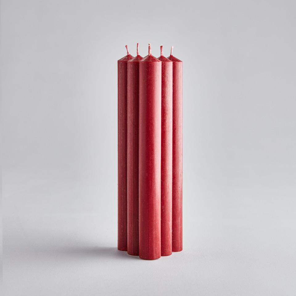 Классические свечи St Eval candle 20 см красные набор 6 шт  