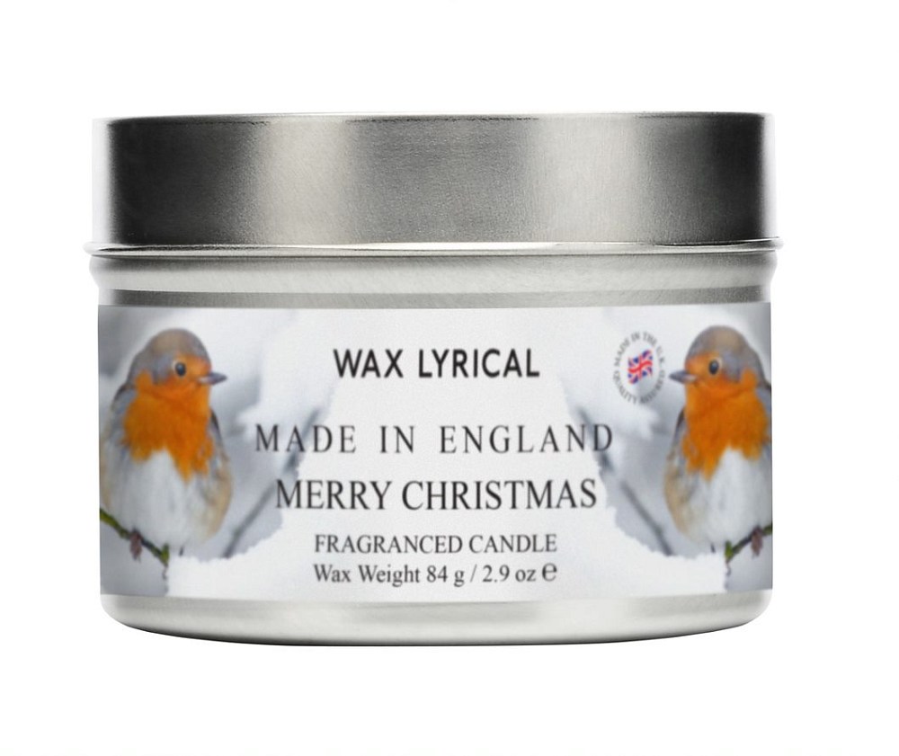 С Рождеством Wax Lyrical свеча в металле  