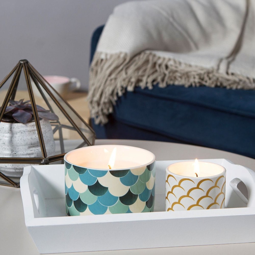 Чай с бергамотом и ветивером Wax Lyrical ароматическая свеча в керамике мал.  