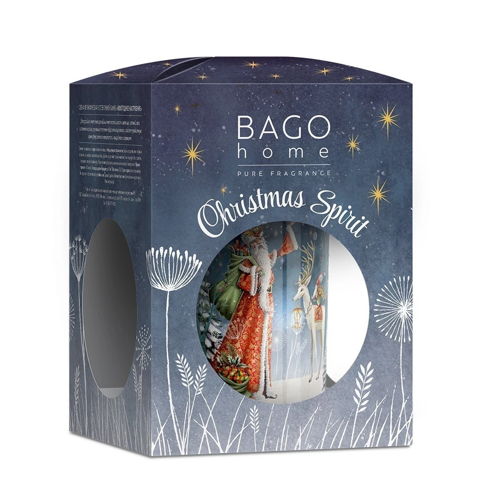 Новогоднее настроение BAGO home ароматическая свеча 132 г  